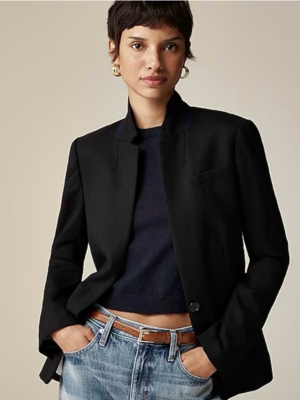 J. Crew Black Regent Blazer